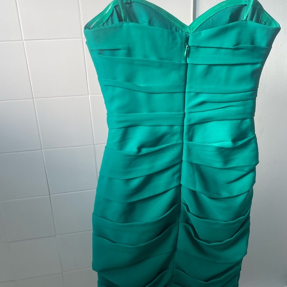 BCBGMaxazria Strapless Emerald Mini Dress - Picture 2 of 3